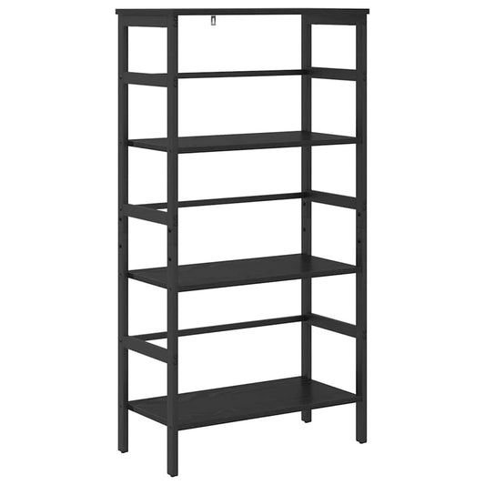 vidaXL Bookshelf 3-Tier 60 x 29.5 x 115 cm Engineered Wood Black Oak