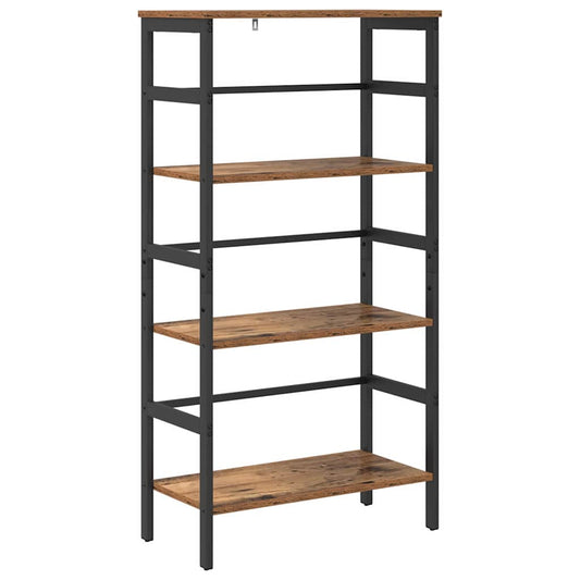 vidaXL Bookshelf 3-Tier 60 x 29.5 x 115 cm Engineered Wood Old Wood