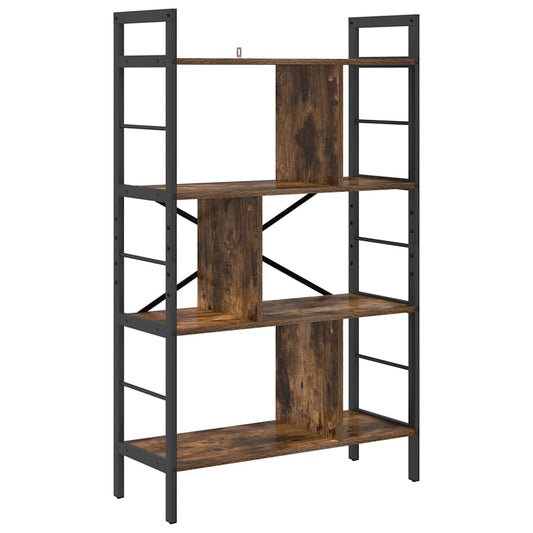 vidaXL Bookshelf 7-Tier 75 x 30 x 123.5 cm Engineered Wood Smoked Oak