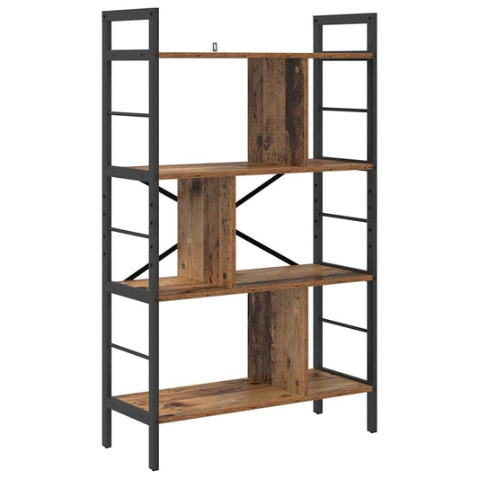 vidaXL Bookshelf 7-Tier 75 x 30 x 123.5 cm Engineered Wood Old Wood