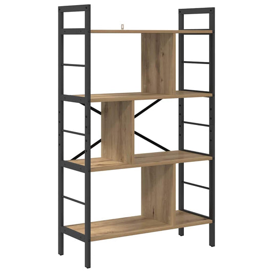 vidaXL Bookshelf 7-Tier 75 x 30 x 123.5 cm Engineered Wood Artisan Oak