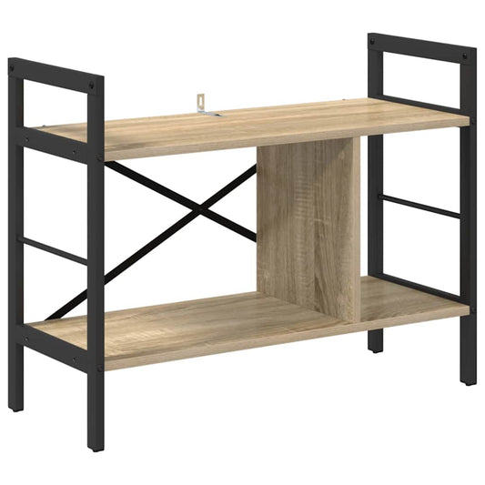 vidaXL Bookshelf 3-Tier 75 x 30 x 58.5 cm Engineered Wood Sonoma Oak