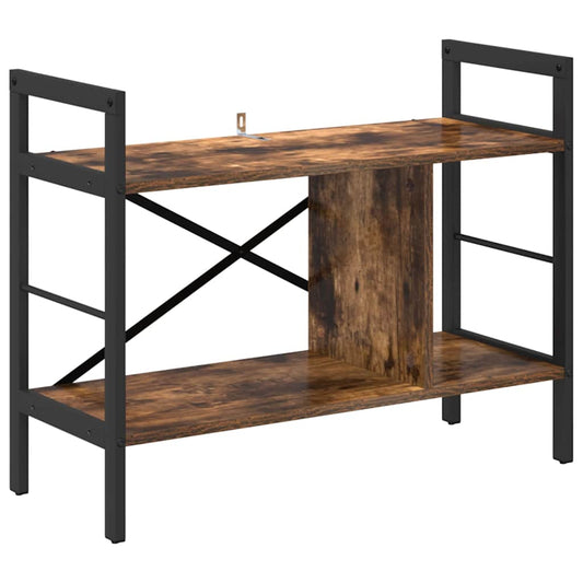 vidaXL Bookshelf 3-Tier 75 x 30 x 58.5 cm Engineered Wood Smoked Oak