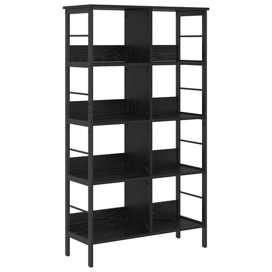 vidaXL Bookshelf 8-Tier 82 x 32 x 144.5 cm Engineered Wood Black Oak