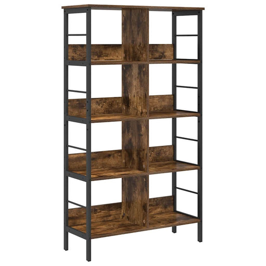 vidaXL Bookshelf 8-Tier 82 x 32 x 144.5 cm Engineered Wood Smoked Oak