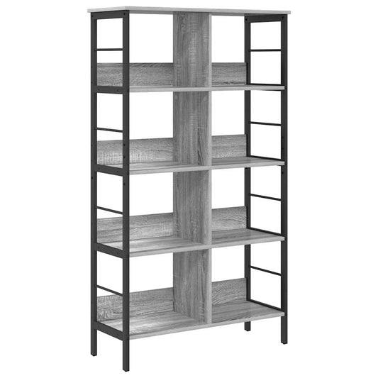 vidaXL Bookshelf 8-Tier 82 x 32 x 144.5 cm Engineered Wood Grey Sonoma