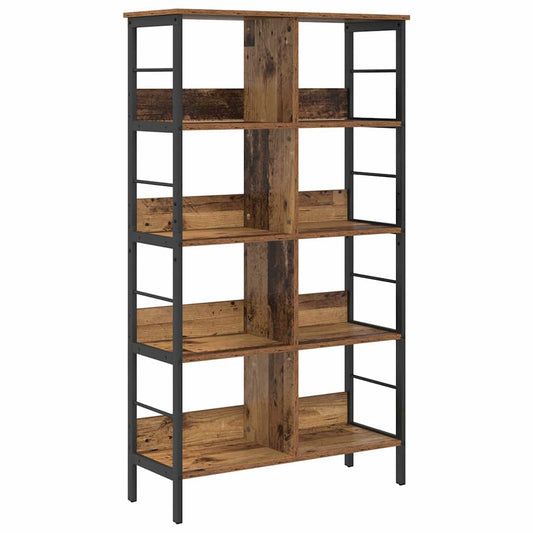 vidaXL Bookshelf 8-Tier 82 x 32 x 144.5 cm Engineered Wood Old Wood