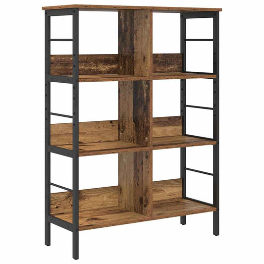 vidaXL Bookshelf 6-Tier 82 x 32 x 112 cm Engineered Wood Old Wood
