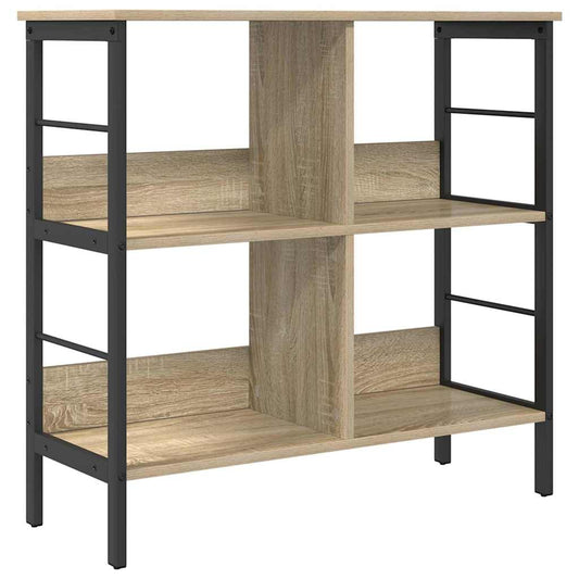 vidaXL Bookshelf 4-Tier 82 x 32 x 79 cm Engineered Wood Sonoma Oak