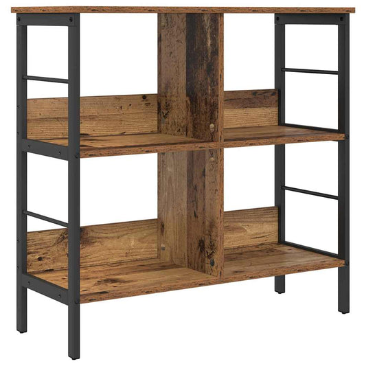 vidaXL Bookshelf 4-Tier 82 x 32 x 79 cm Engineered Wood Old Wood