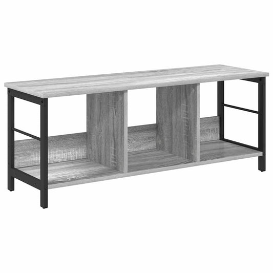 vidaXL Bookshelf 3-Tier 102 x 32 x 40.5 cm Engineered Wood Grey Sonoma