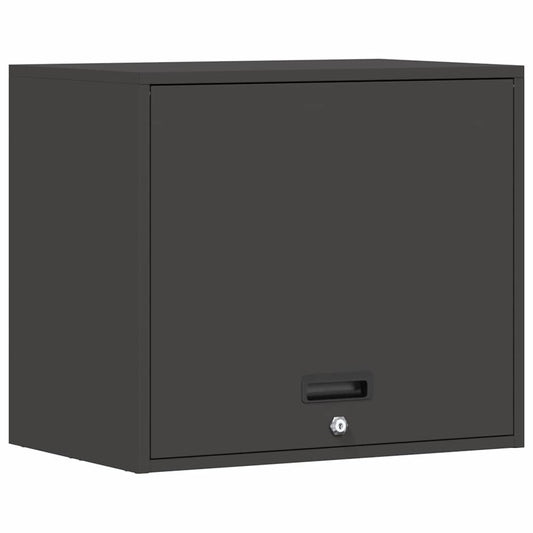 vidaXL Wall Cabinet for Garage with Gas-lift Door Black
