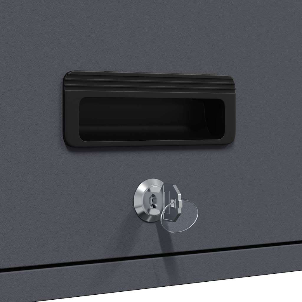 vidaXL Wall Cabinet for Garage with Gas-lift Door Anthracite