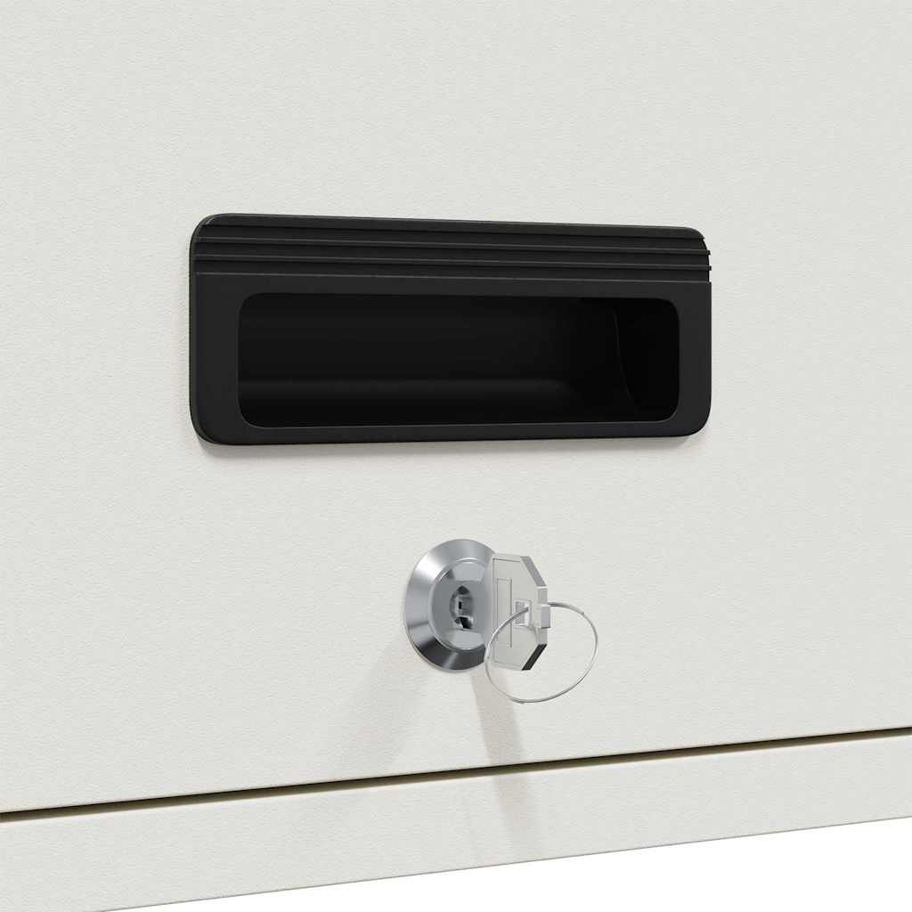 vidaXL Wall Cabinet for Garage with Gas-lift Door White