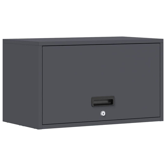 vidaXL Wall Cabinet for Garage with Gas-lift Door Anthracite