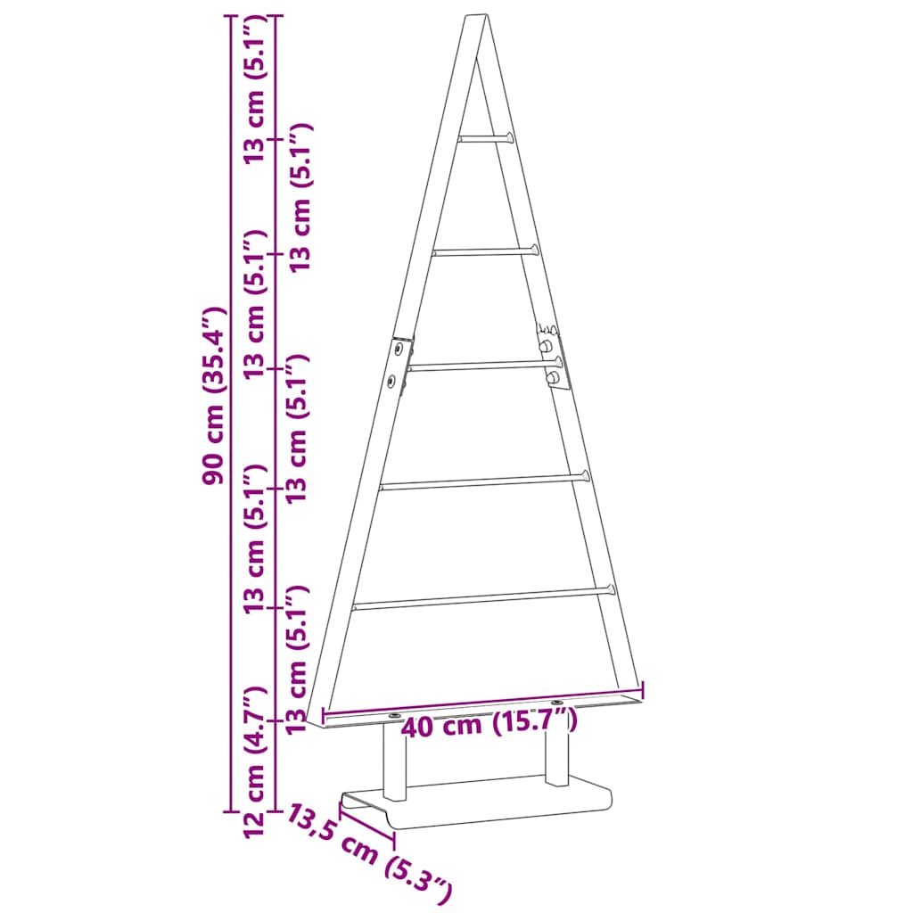 vidaXL Metal Christmas Tree with Stand Black 90 cm Steel