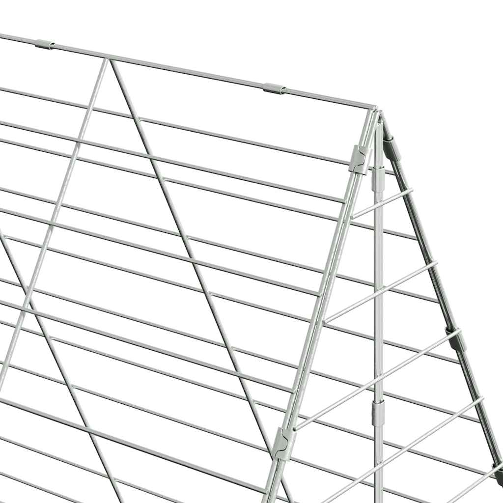 vidaXL Chicken Cage 2 pcs Silver 600 x 100 x 210 cm Galvanised Steel