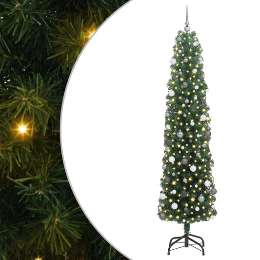 vidaXL Artificial Christmas Tree with 300 LEDs with Stand Green 240 cm