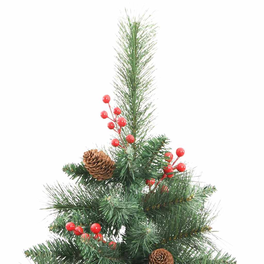 vidaXL Artificial Christmas Tree Green 210 cm PVC and Metal
