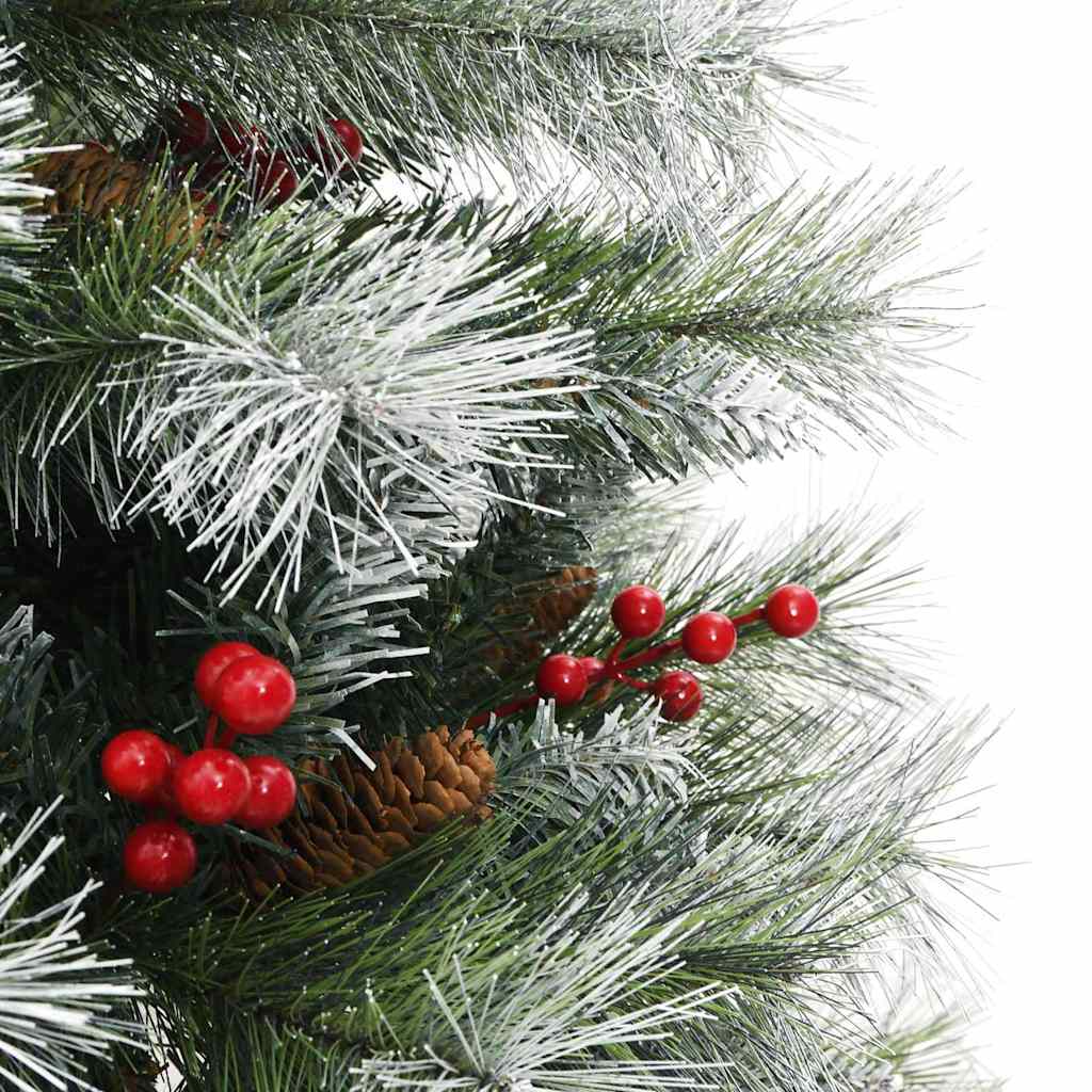 vidaXL Artificial Christmas Tree Green and white 120 cm