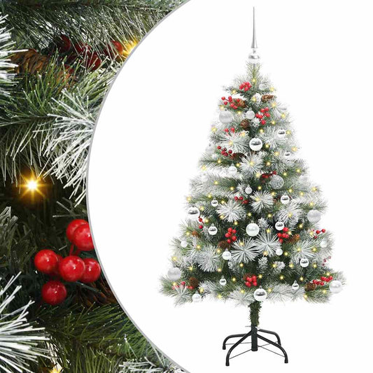 vidaXL Artificial Christmas Tree Green and white 150 cm