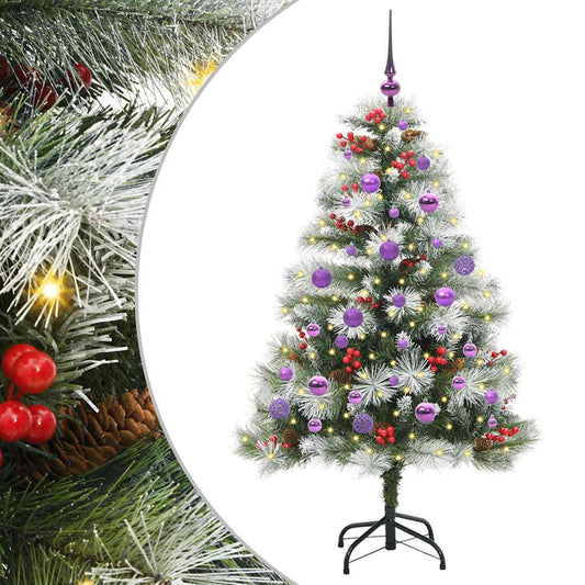 vidaXL Artificial Christmas Tree Green and white 150 cm