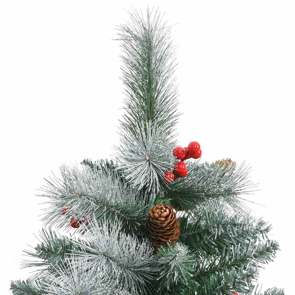 vidaXL Artificial Christmas Tree Green and white 210 cm