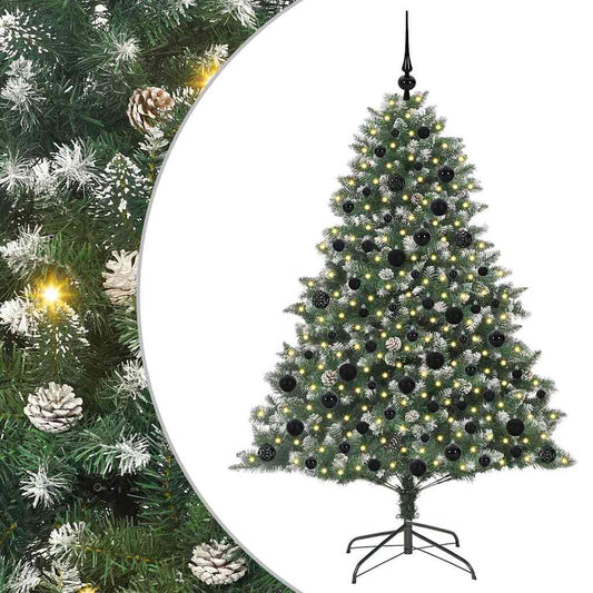 vidaXL Artificial Christmas Tree with 300 LEDs with Stand Green 180 cm