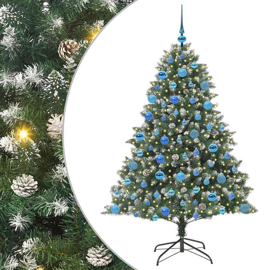 vidaXL Artificial Christmas Tree with 300 LEDs with Stand Green 180 cm