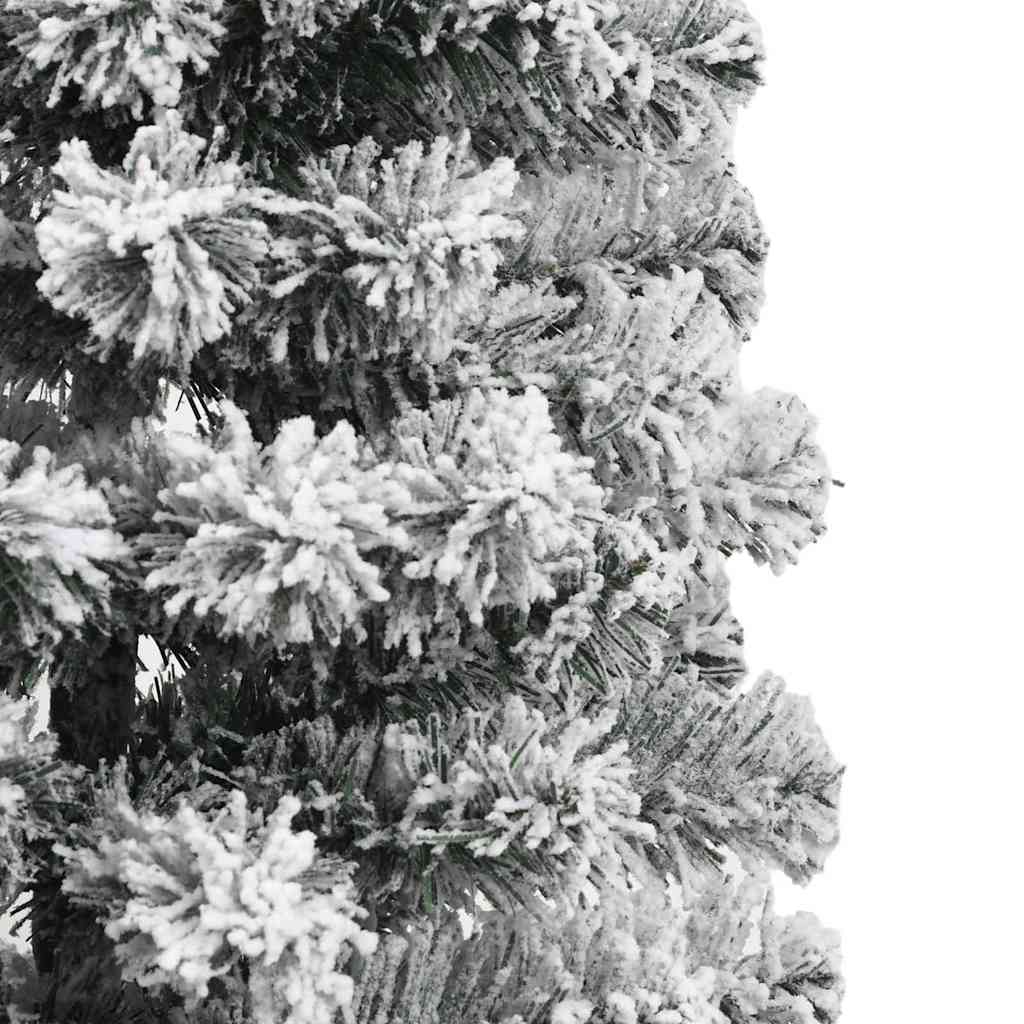 vidaXL Artificial Hinged Christmas Tree Green and White 120 cm