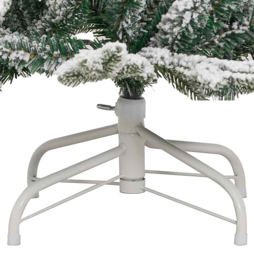 vidaXL Artificial Hinged Christmas Tree White 150 cm PE and PVC