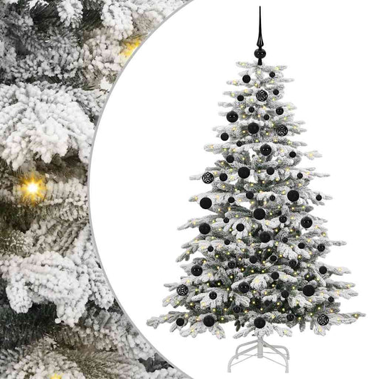 vidaXL Artificial Hinged Christmas Tree White 180 cm PE and PVC