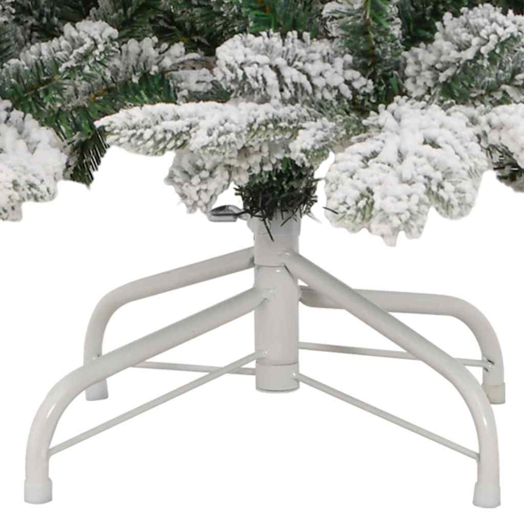vidaXL Artificial Hinged Christmas Tree White 210 cm PE and PVC