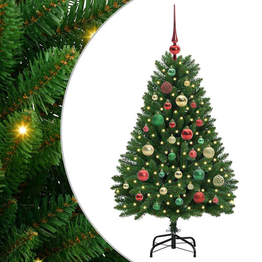 vidaXL Artificial Christmas Tree Green 120 cm PVC and Metal