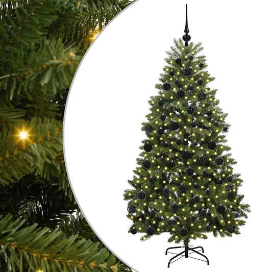 vidaXL Artificial Christmas Tree Green 180 cm PVC and Metal