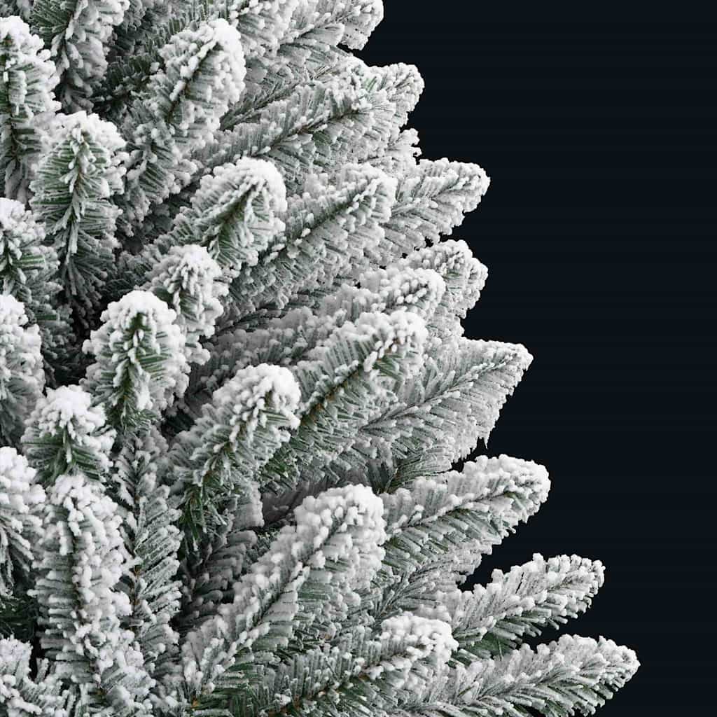 vidaXL Artificial Christmas Tree Green and White 150 cm PVC and Metal