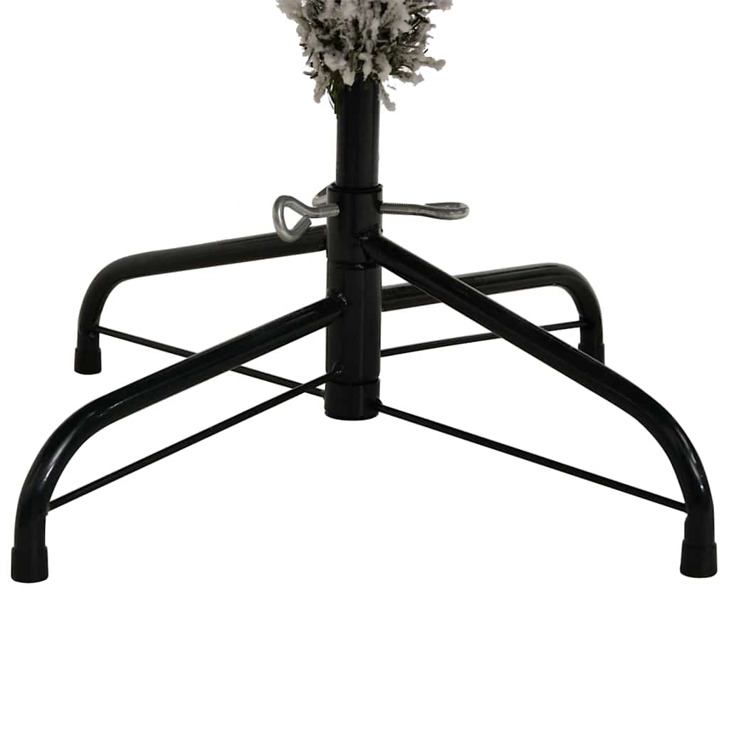 vidaXL Artificial Christmas Tree Green and White 180 cm PVC and Metal