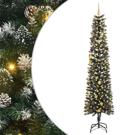 vidaXL Artificial Christmas Tree with 300 LEDs with Stand Green 240 cm