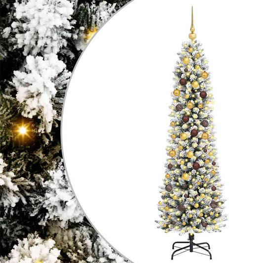 vidaXL Artificial Christmas Tree White 210 cm