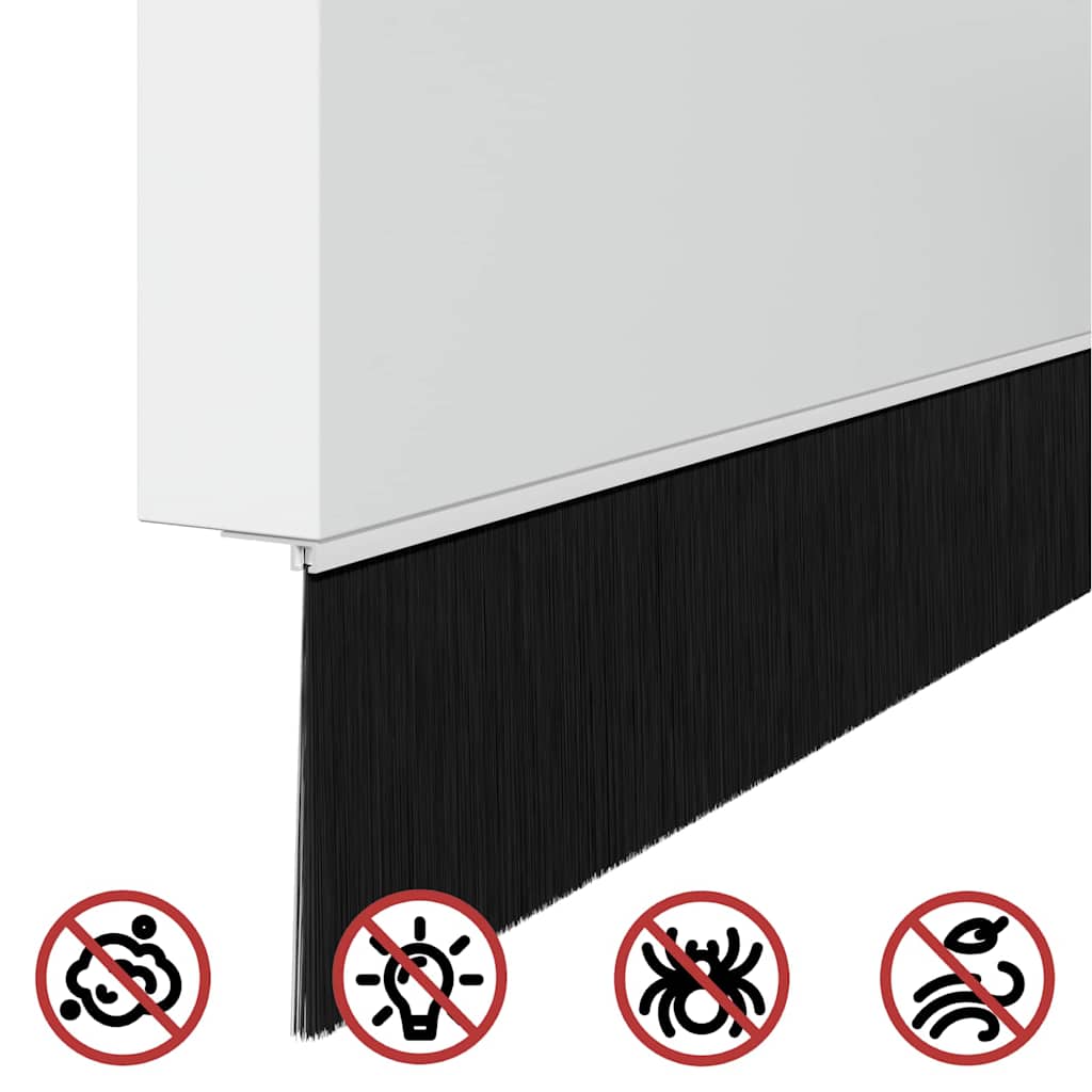 vidaXL Screw-on Door Brush Seals 12 pcs White 100 cm Aluminium Alloy