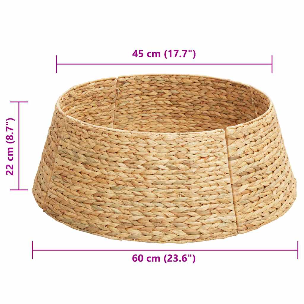 vidaXL Christmas Tree Collar Round Brown 60 x 60 x 22 cm