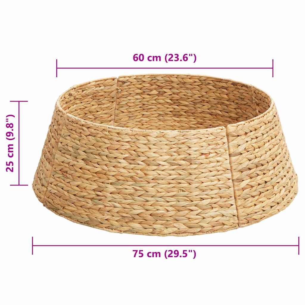 vidaXL Christmas Tree Collar Round Brown 75 x 75 x 25 cm