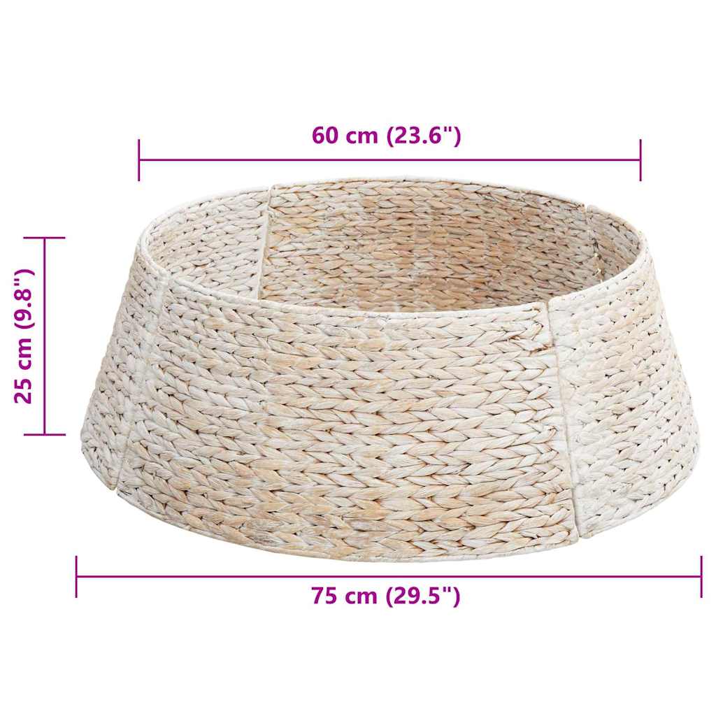vidaXL Christmas Tree Collar Round White 75 x 75 x 25 cm