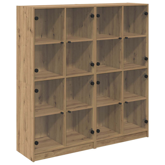 vidaXL Highboard 2 pcs Artisan Oak 68 x 37 x 142 cm Engineered Wood