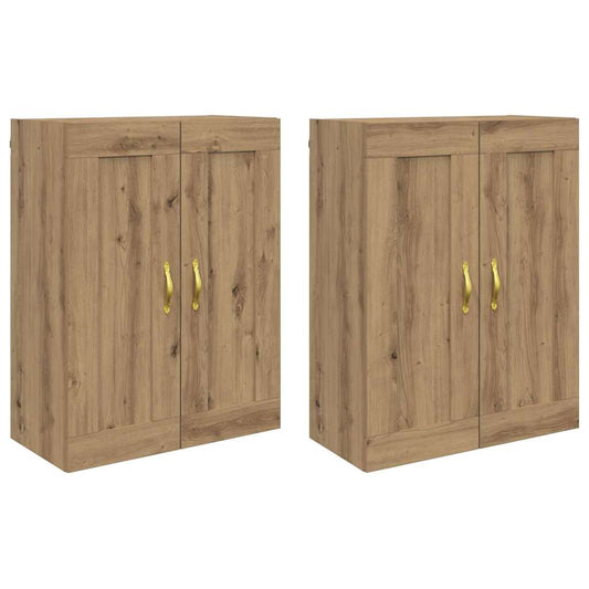 vidaXL Wall-mounted Cabinet 2 pcs Artisan Oak 69.5 x 34 x 90 cm