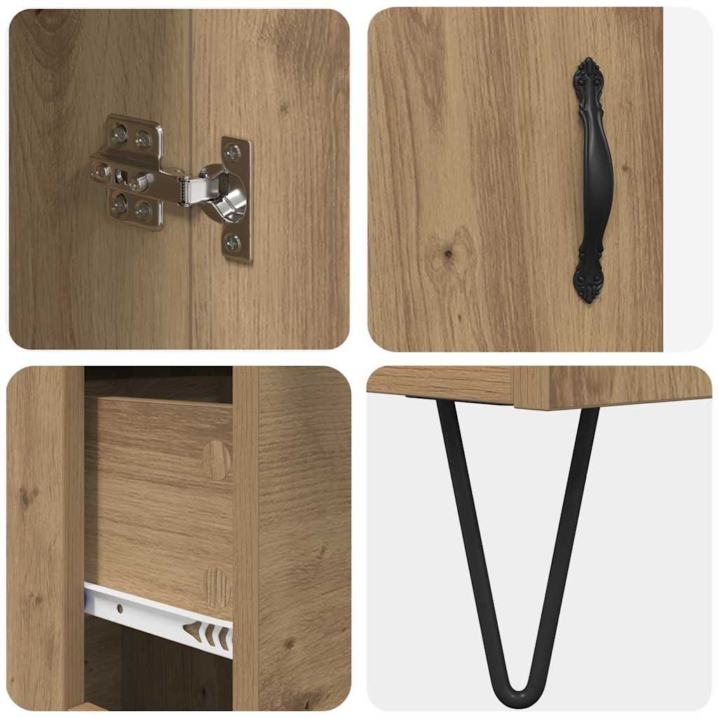 vidaXL Highboard Artisan Oak 69.5 x 34 x 90 cm Engineered Wood