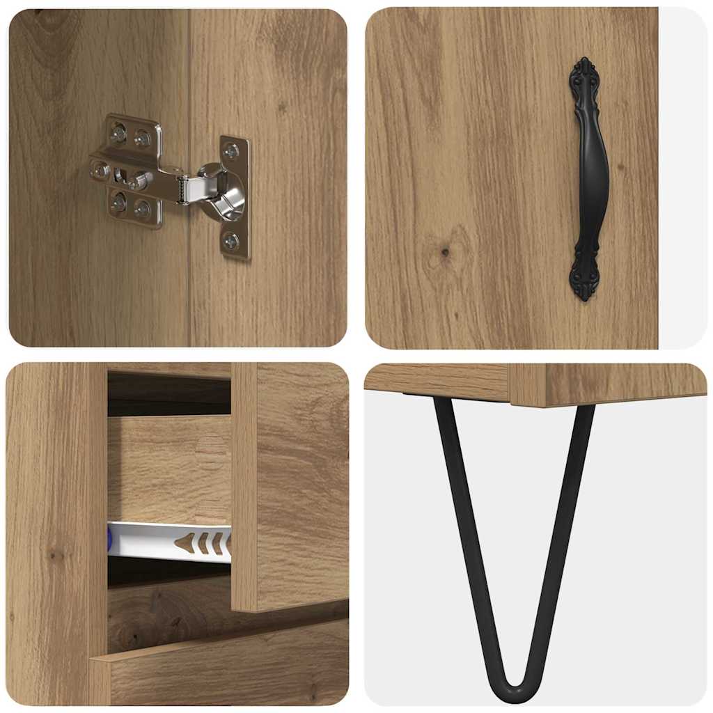 vidaXL Highboard Artisan Oak 69.5 x 34 x 90 cm Engineered Wood