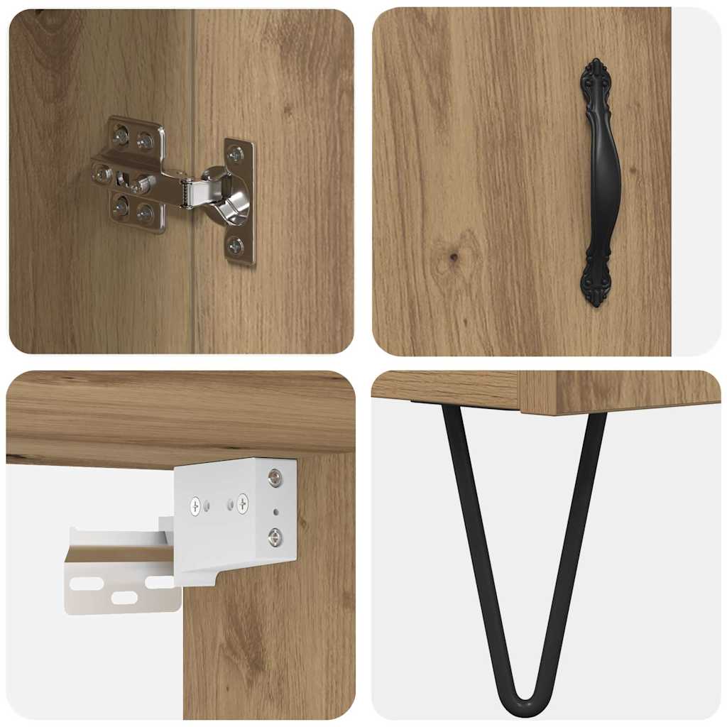 vidaXL Highboard Artisan Oak 34.5 x 34 x 90 cm Engineered Wood
