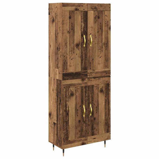 vidaXL Highboard Old Wood 69.5 x 34 x 90 cm Engineered Wood