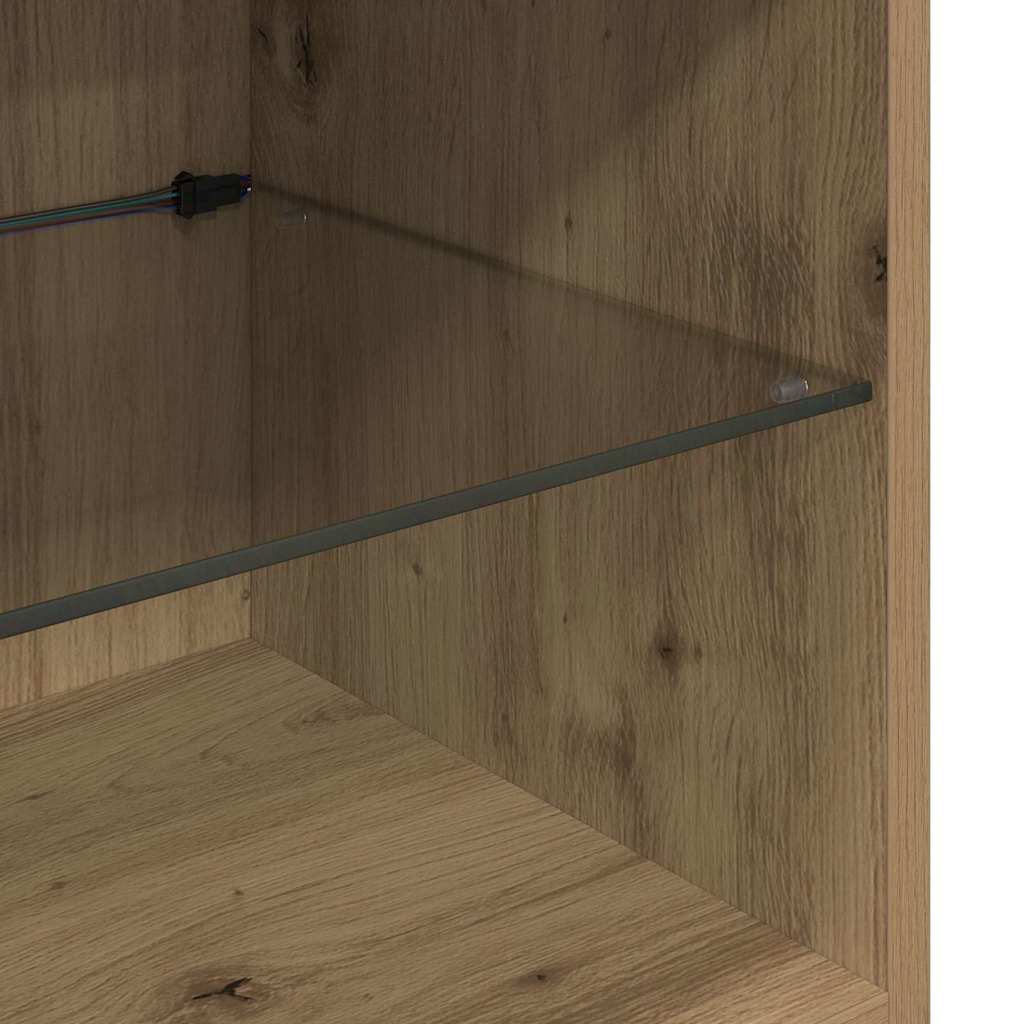 vidaXL TV Wall Units 8 pcs Artisan Oak Engineered Wood